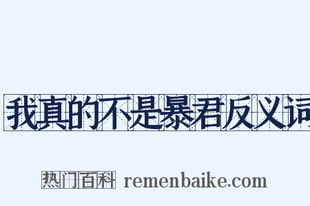 我真的不是暴君反义词是什么意思的图片